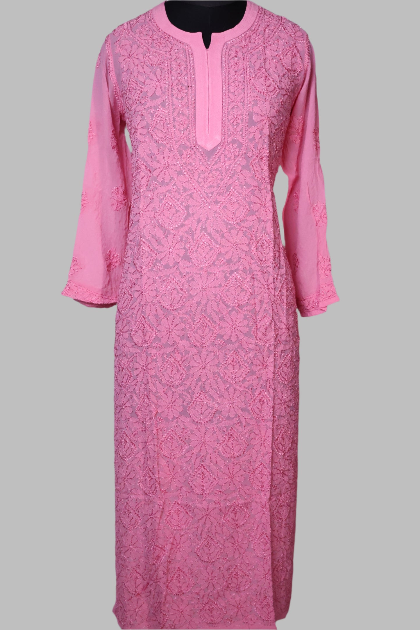 Viscose Resham Jaal Work Chikankari Kurti