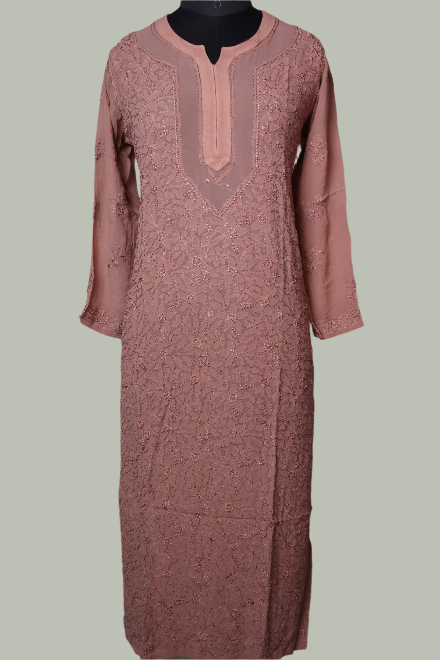 Viscose Resham Jaal Work Chikankari Kurti
