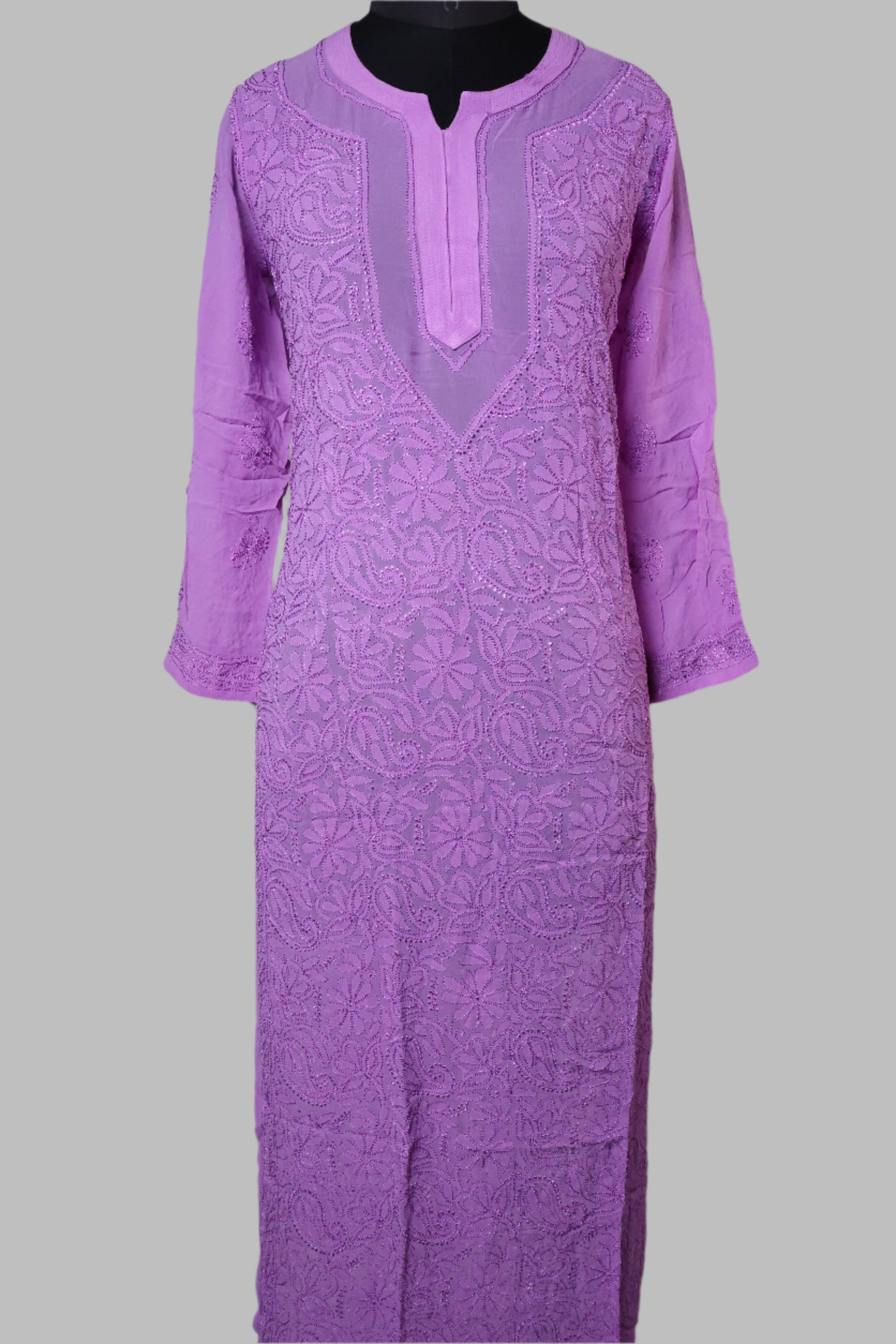 Viscose Resham Jaal Work Chikankari Kurti