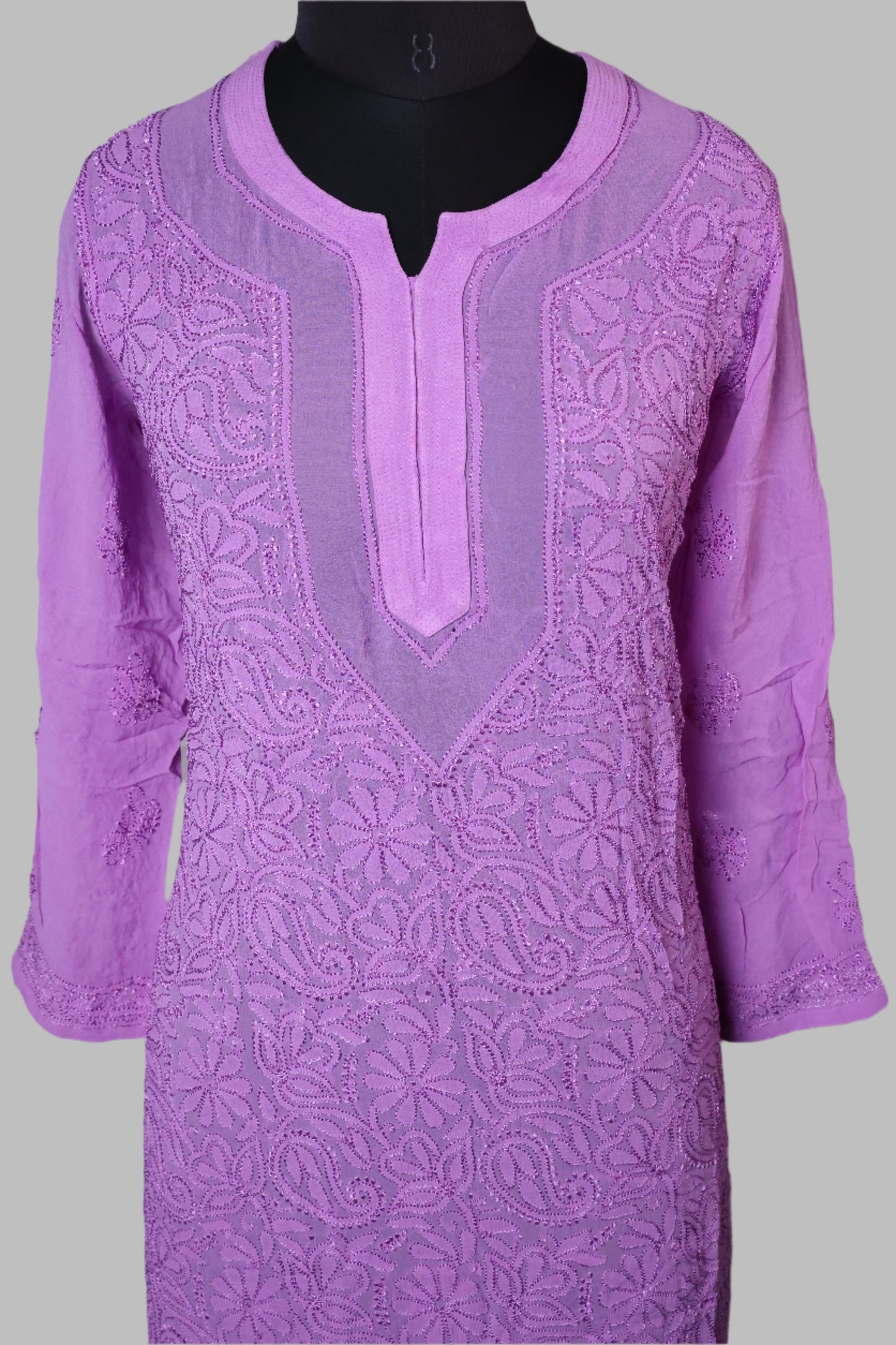 Viscose Resham Jaal Work Chikankari Kurti