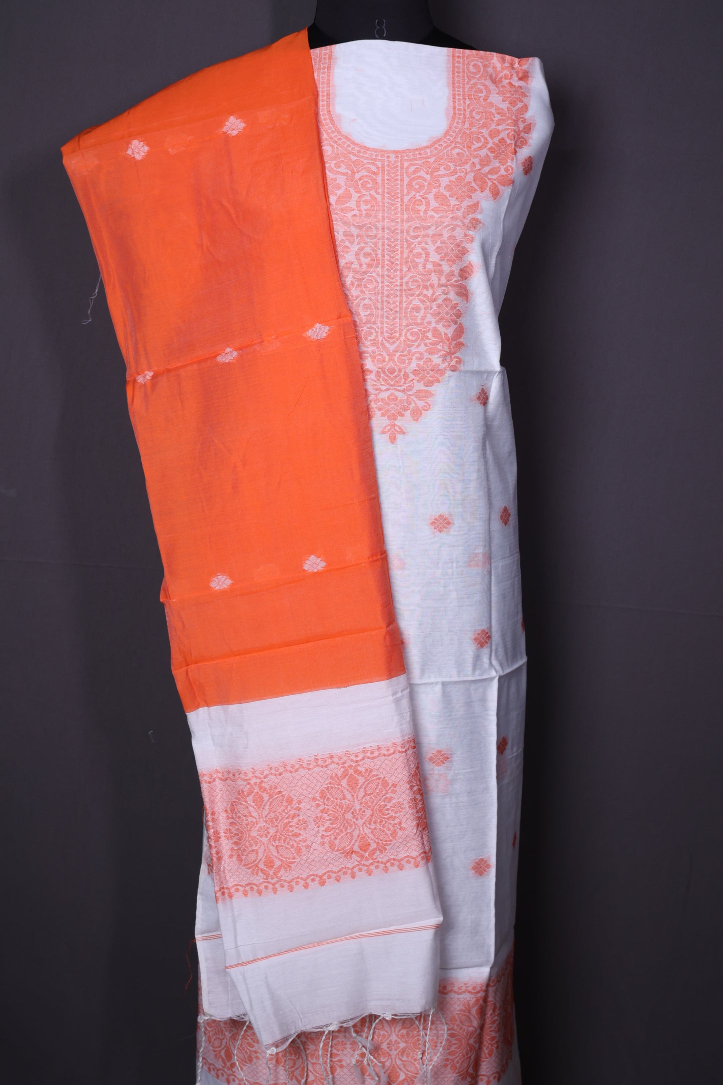 Vibrant Kantha Stitch Cotton Suit Set