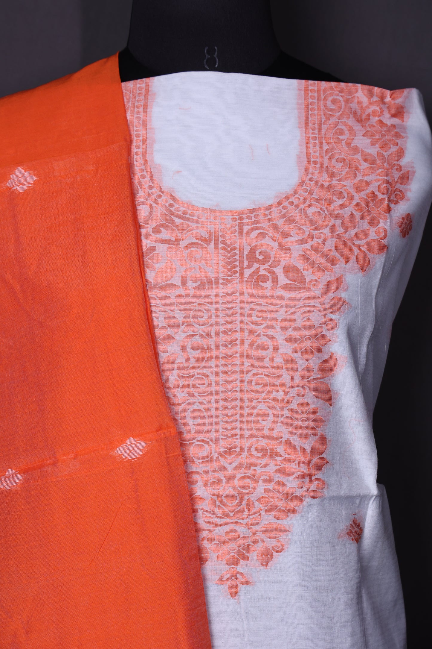 Vibrant Kantha Stitch Cotton Suit Set