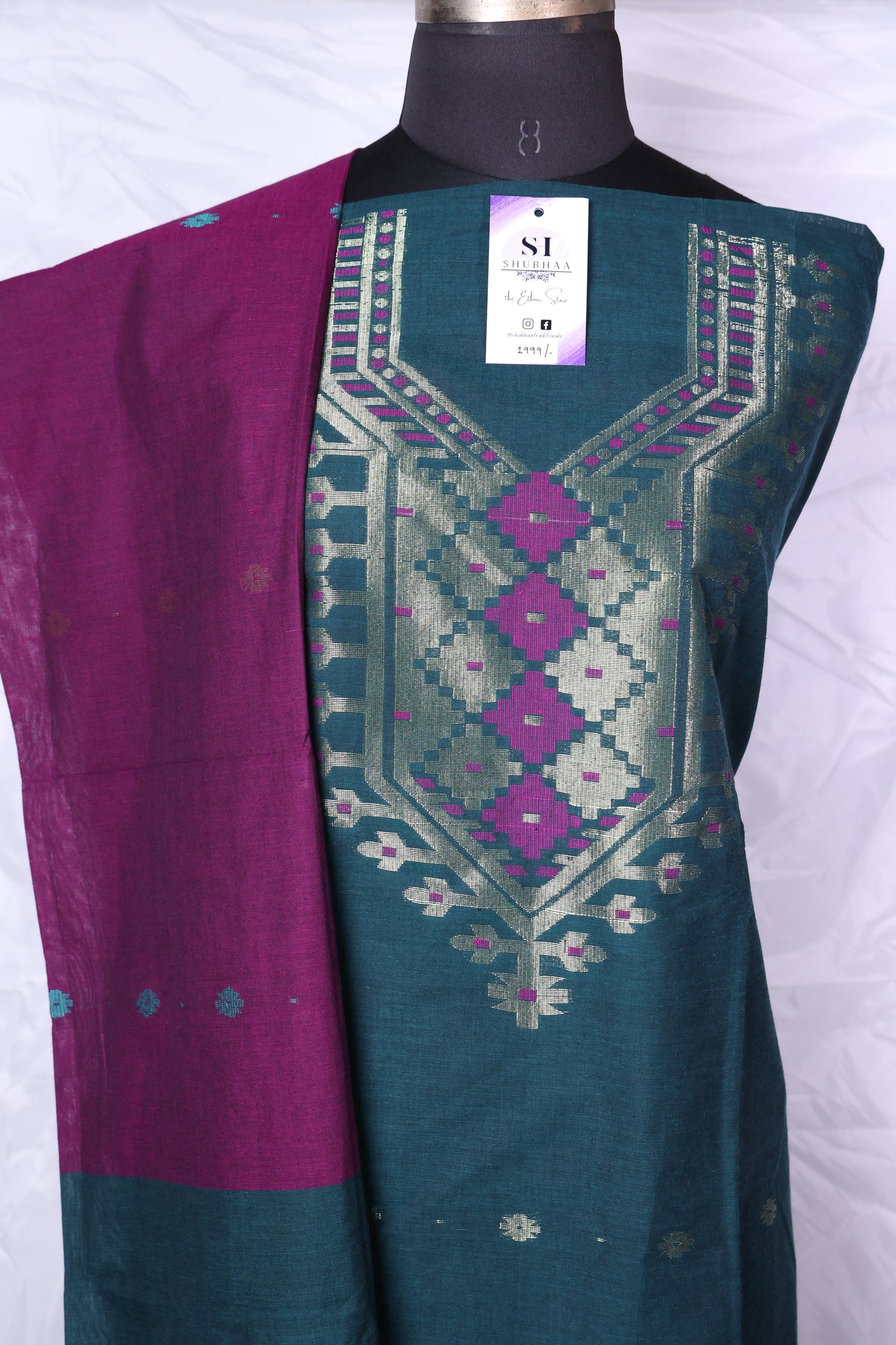 Traditional Kantha Stitch Suit Set